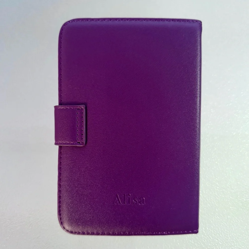Purple Alisa RFID Passport Travel Bifold Wallet - Picture 6 of 7